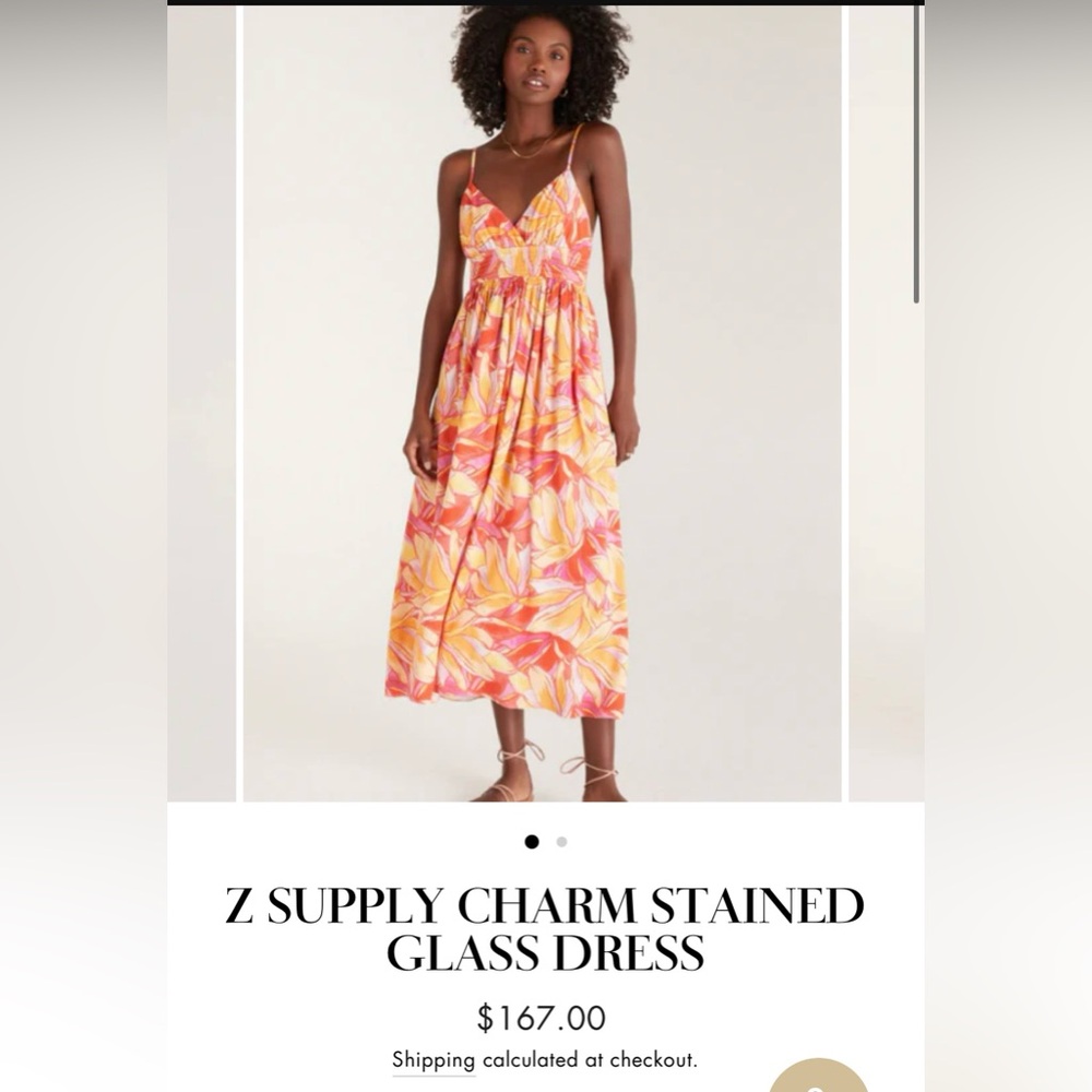 Z Supply Charm Stained Glass Midi Dress NWOT